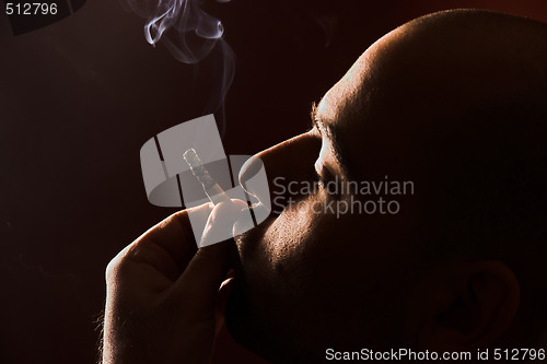 Image of smoking man