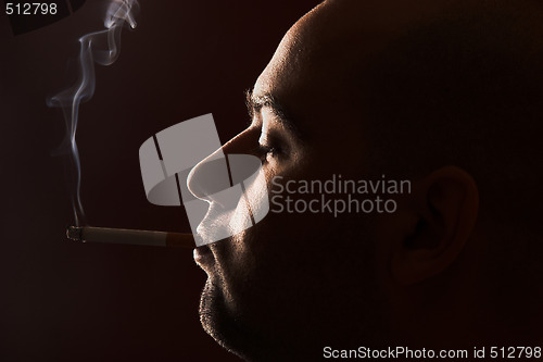 Image of smoking man