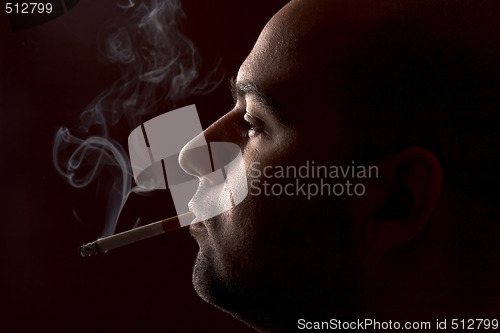 Image of smoking man