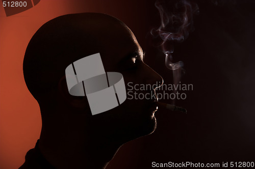 Image of smoking man