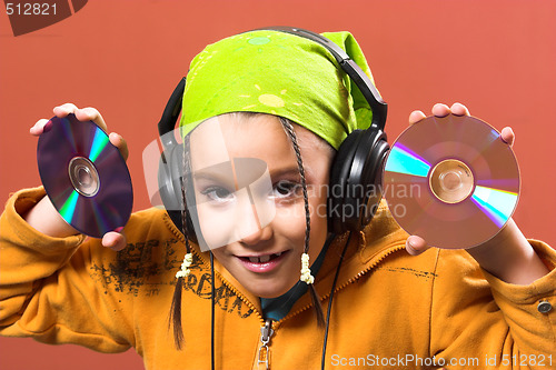 Image of child listening music