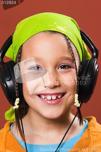 Image of child listening music