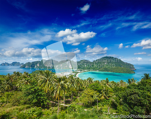 Image of Green tropical island