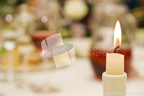 Image of candle romantic concept