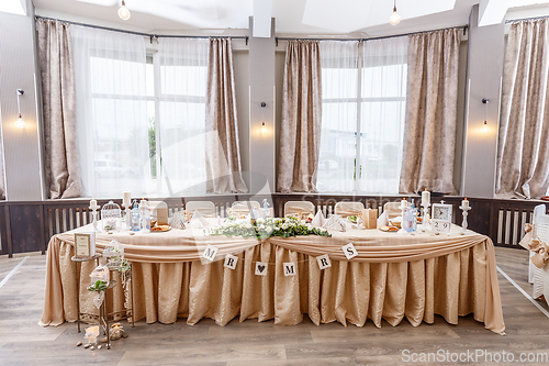 Image of Festive table for the bride and groom