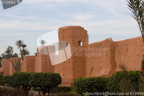 Image of Wall  around old city  in Marrakech