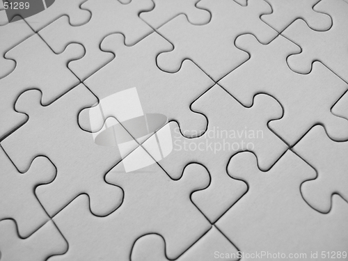 Image of white jigsaw background