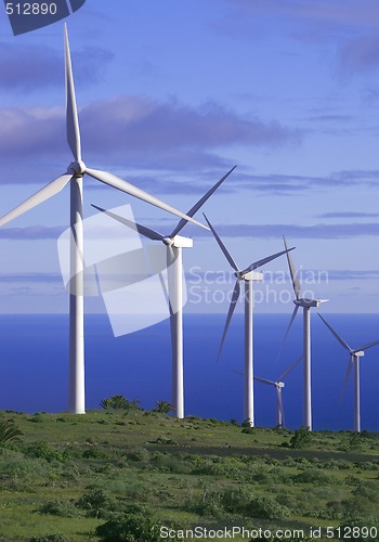 Image of eolic generators in a wind farm