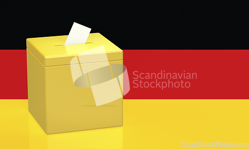 Image of Ballot box with the national flag of Germany