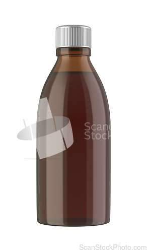 Image of Glass bottle with cough syrup
