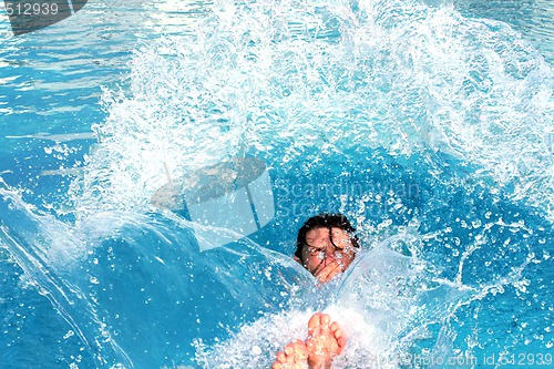 Image of jump splashing pool