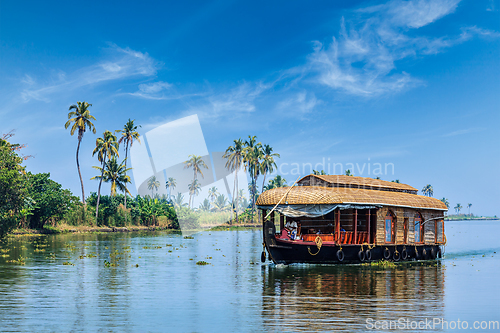 Image of Houseboat on Kerala backwaters, India