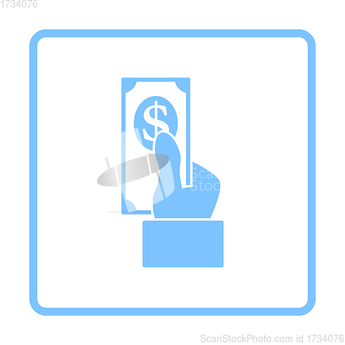 Image of Hand Hold Dollar Banknote Icon