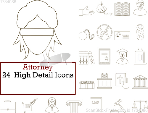 Image of Attorney Icon Set