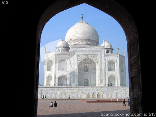 Image of Taj Mahal profile. Agra. India