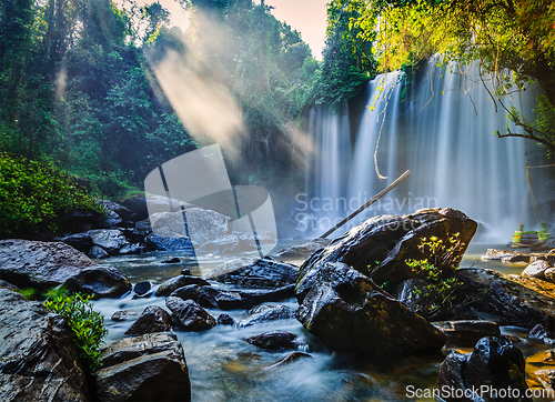 Image of Tropical waterfall