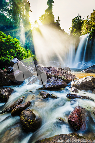 Image of Tropical waterfall