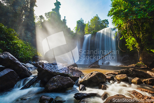 Image of Tropical waterfall