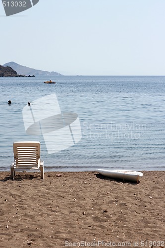 Image of surf sunbed and people