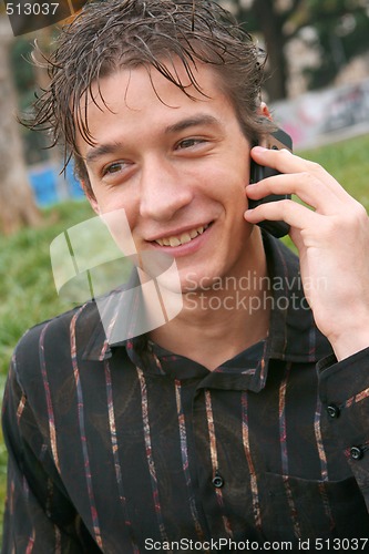 Image of happy on the phone