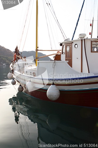 Image of wooden sail boat