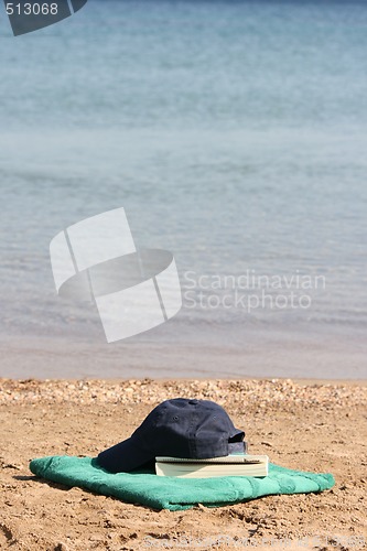 Image of towel and book