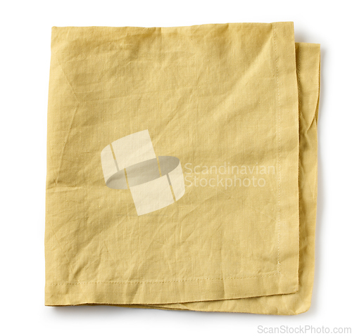 Image of folded yellow cotton napkin