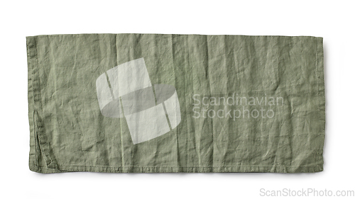 Image of folded green cotton napkin