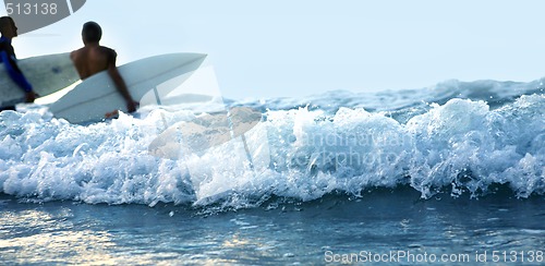 Image of wave and Surfing 