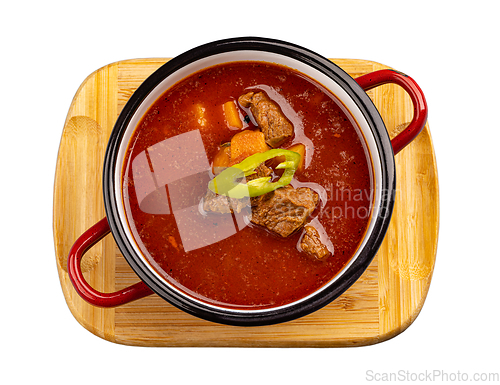 Image of Traditional Hungarian goulash soup