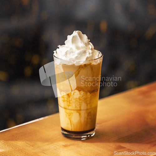 Image of Iced caramel latte coffee
