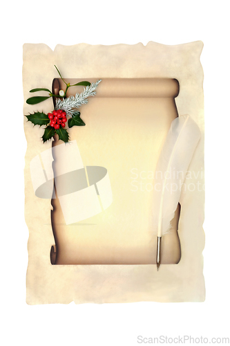Image of Letter to Santa Christmas Eve Design on Parchment Paper 