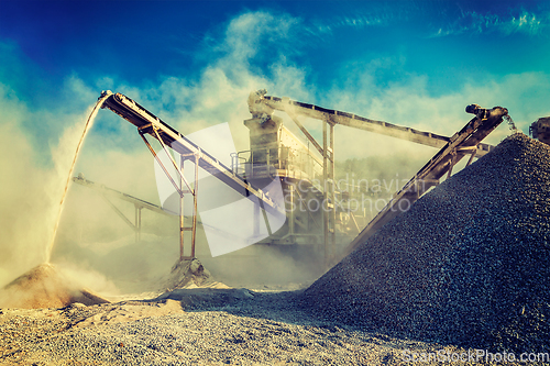 Image of Industrial crusher - rock stone crushing machine