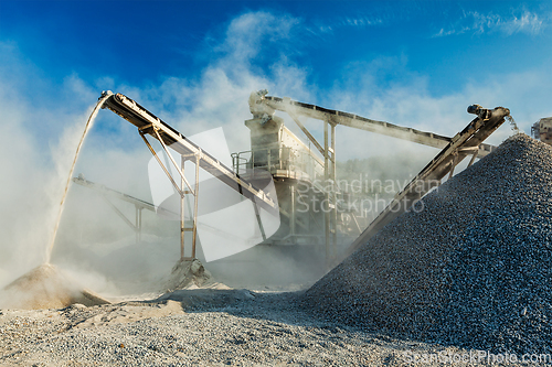 Image of Industrial crusher - rock stone crushing machine