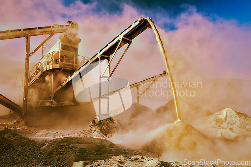 Image of Industrial crusher - rock stone crushing machine