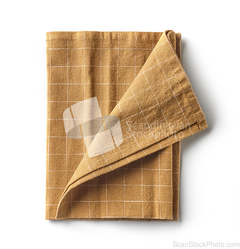 Image of brown folded cotton napkin