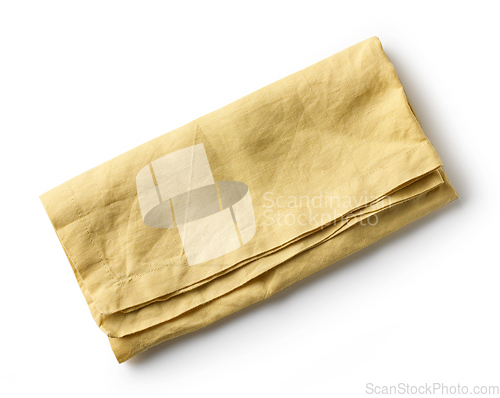 Image of yellow folded cotton napkin
