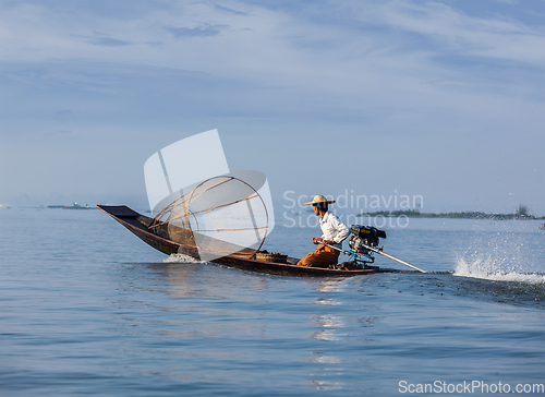 Image of Traditional Burmese fisherman in Myanmar