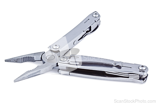 Image of Metal multitool isolated on white