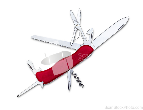 Image of Swiss army knife isolated
