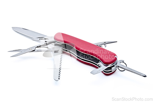 Image of Swiss army knife isolated