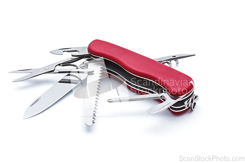 Image of Swiss army knife isolated