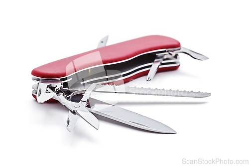 Image of Swiss army knife isolated