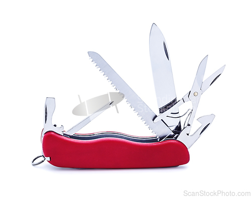 Image of Swiss army knife isolated