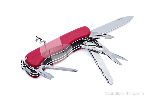 Image of Swiss army knife isolated