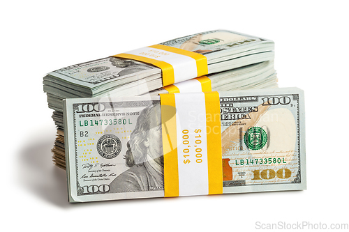 Image of Bundle of 100 US dollars 2013 edition banknotes