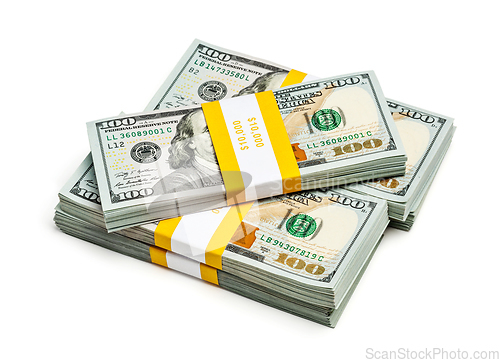 Image of Bundle of 100 US dollars 2013 edition banknotes