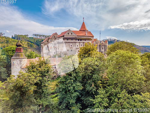 Image of historical medieval castle Pernstejn, Czech Republic