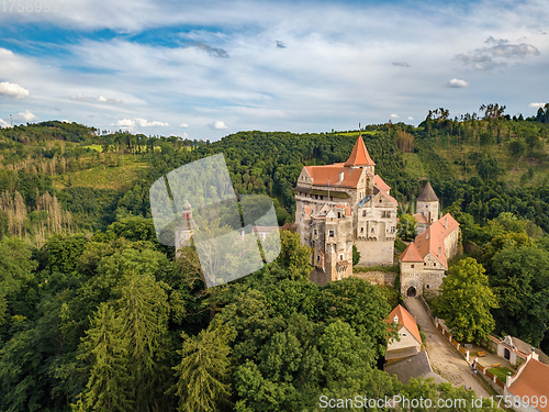 Image of historical medieval castle Pernstejn, Czech Republic