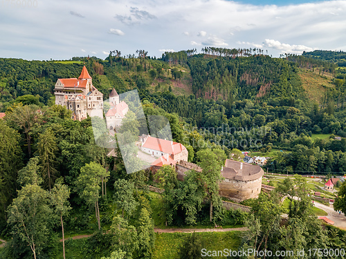 Image of historical medieval castle Pernstejn, Czech Republic